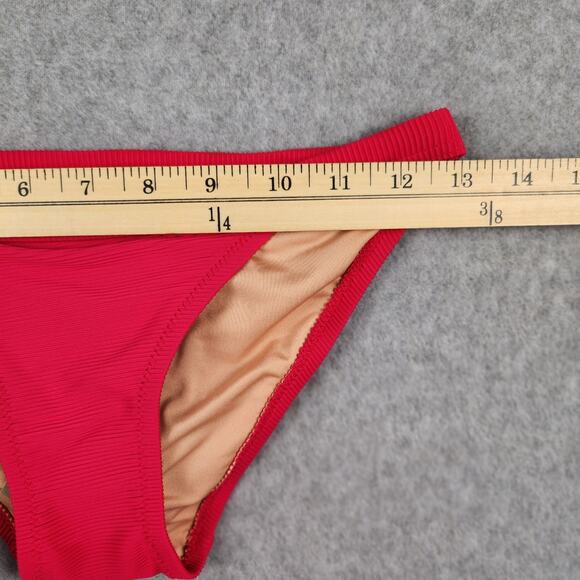 NWT J.Crew Swim Bottom Size XXS Pink BH485 Ribbed-trim hipster Bikini - Picture 8 of 9